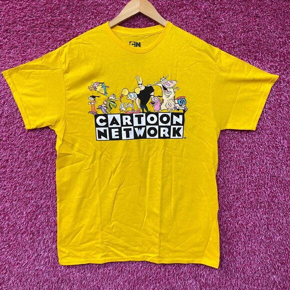 Cartoon Network Throwback Logo With Characters Graphic Print T-Shirt Medium - Picture 1 of 4